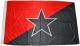 Fahne / Flagge (ca. 150x100cm): Schwarz/rote Fahne mit schwarzem Stern