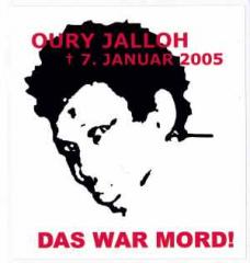 Zur Artikelseite von Aufkleber: Oury Jalloh - 7. Januar 2005 gehen