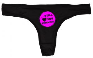 Frauen Stringtanga: ... still loving feminism (pink)