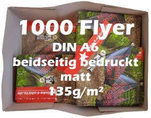 Flyer: 1000 Flyer, beidseitig bedruckt, 135g/m², matt