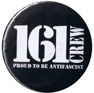 25mm Button: 161 Crew - Proud to be Antifascist