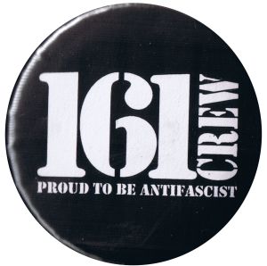 37mm Button: 161 Crew - Proud to be Antifascist
