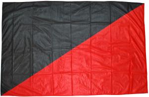 Schwarz/rote Fahne