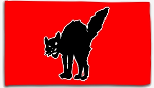Schwarze Katze (rot)