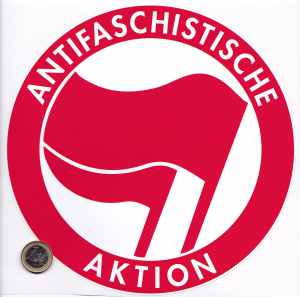 Antifaschistische Aktion (rot/rot, 21cm x 21cm)