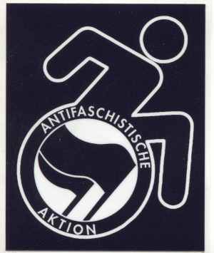 RollifahrerIn Antifaschistische Aktion (schwarz/schwarz)