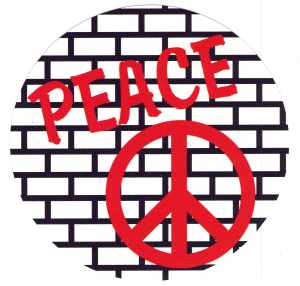 Peacezeichen auf einer Mauer