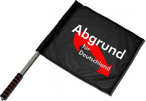 Fahne / Flagge (ca. 40x35cm): Abgrund für Deutschland
