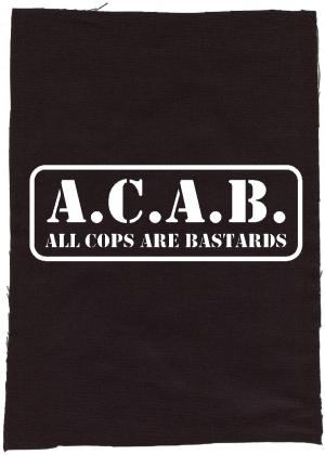 Rückenaufnäher: A.C.A.B. - All cops are bastards