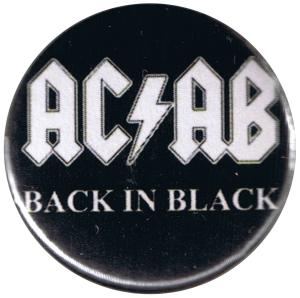 25mm Button: ACAB Back in Black