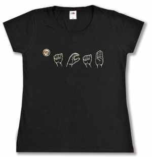 tailliertes T-Shirt: ACAB - Gebärdensprache