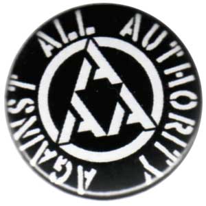 50mm Magnet-Button: Against All Authority (AAA)