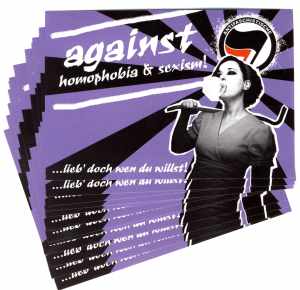 Aufkleber-Paket: Against Homophobia And Sexism