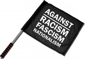Fahne / Flagge (ca. 40x35cm): Against Racism, Fascism, Nationalism