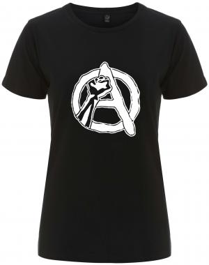 tailliertes Fairtrade T-Shirt: Anarchie Faust