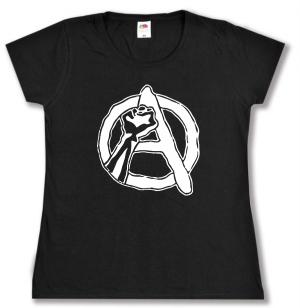 tailliertes T-Shirt: Anarchie Faust