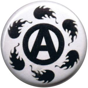 25mm Magnet-Button: Anarchie Feuer