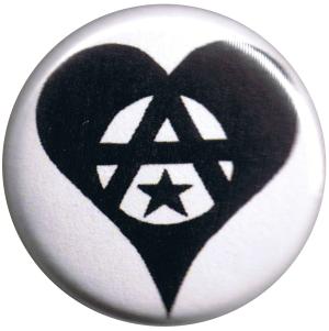 37mm Magnet-Button: Anarchie Herz