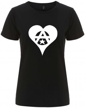 tailliertes Fairtrade T-Shirt: Anarchie Herz