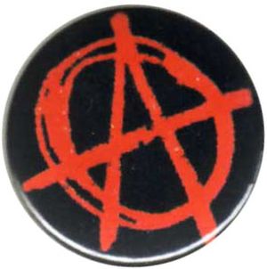 37mm Magnet-Button: Anarchie (rot)