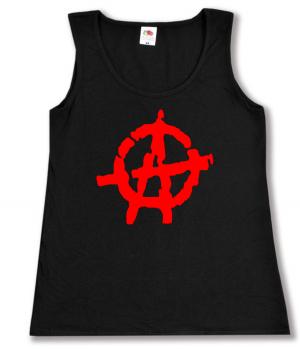 tailliertes Tanktop: Anarchie (rot)