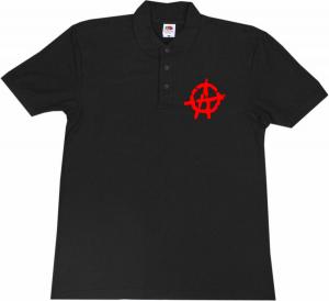 Polo-Shirt: Anarchie (rot)