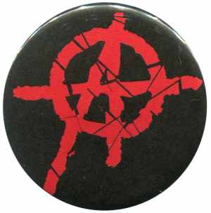37mm Magnet-Button: Anarchie (rot) 2