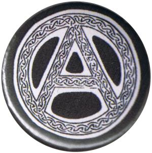 25mm Button: Anarchie - Tribal (schwarz)