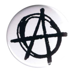 37mm Button: Anarchie (weiß)