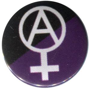 25mm Button: Anarcho-Feminismus (schwarz/lila)
