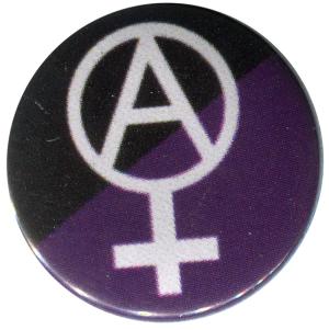 37mm Button: Anarcho-Feminismus (schwarz/lila)