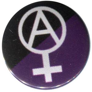 50mm Button: Anarcho-Feminismus (schwarz/lila)