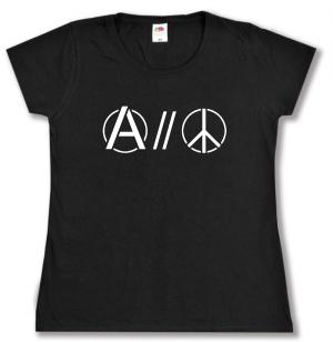tailliertes T-Shirt: Anarchy and Peace