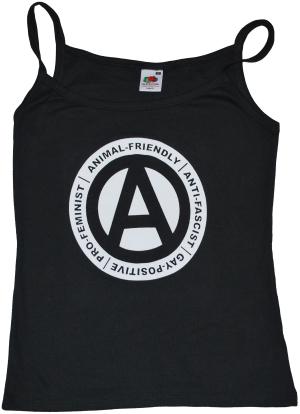 Trägershirt: Animal-Friendly - Anti-Fascist - Gay Positive - Pro Feminist