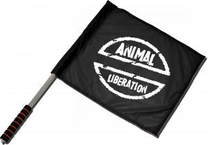 Fahne / Flagge (ca. 40x35cm): Animal Liberation