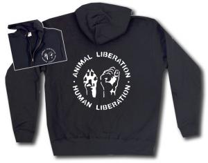 Kapuzen-Jacke: Animal Liberation - Human Liberation