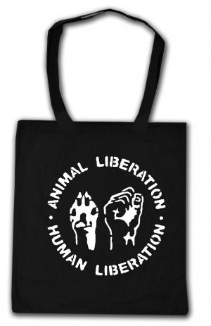 Baumwoll-Tragetasche: Animal Liberation - Human Liberation