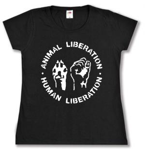 tailliertes T-Shirt: Animal Liberation - Human Liberation