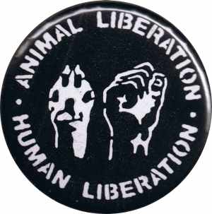37mm Button: Animal Liberation - Human Liberation