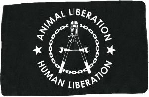 Aufnäher: Animal Liberation - Human Liberation (Zange)