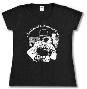 tailliertes T-Shirt: Animal Liberation (Hund)