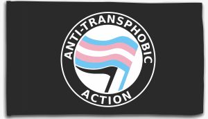 Fahne / Flagge (ca. 150x100cm): Anti-Transphobic Action