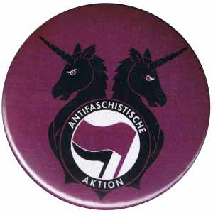 50mm Button: Antifa Einhorn Brigade