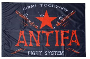 Fahne / Flagge (ca. 150x100cm): Antifa Fight System
