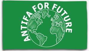 Fahne / Flagge (ca. 150x100cm): Antifa for Future