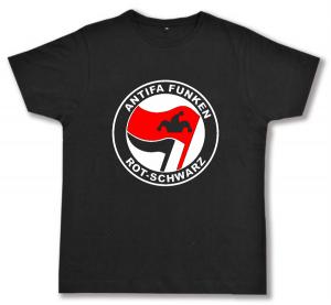 Fairtrade T-Shirt: Antifa Funken (rot/schwarz)