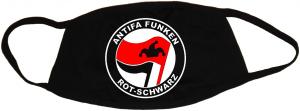 Mundmaske: Antifa Funken (rot/schwarz)