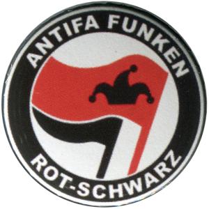 25mm Button: Antifa Funken (rot/schwarz)