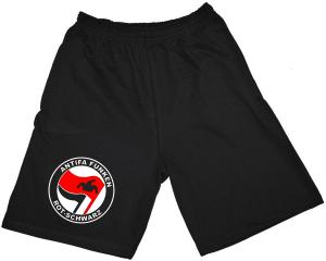 Shorts: Antifa Funken (rot/schwarz)