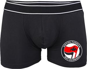 Boxershort: Antifa Funken (rot/schwarz)